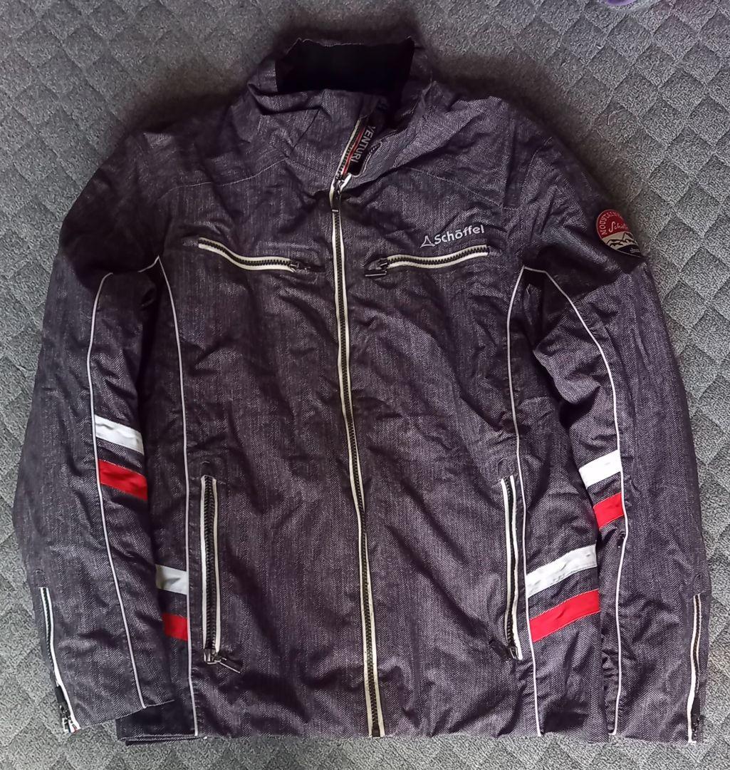 フードなし　schoffel スキージャケット　中綿　ツイード転写　ヘリンボーン