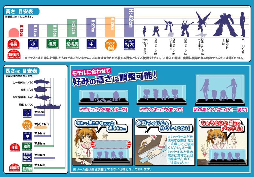 ホビーベース モデルカバー 超横長３つ+モデルカバー ドーム超横長１つ