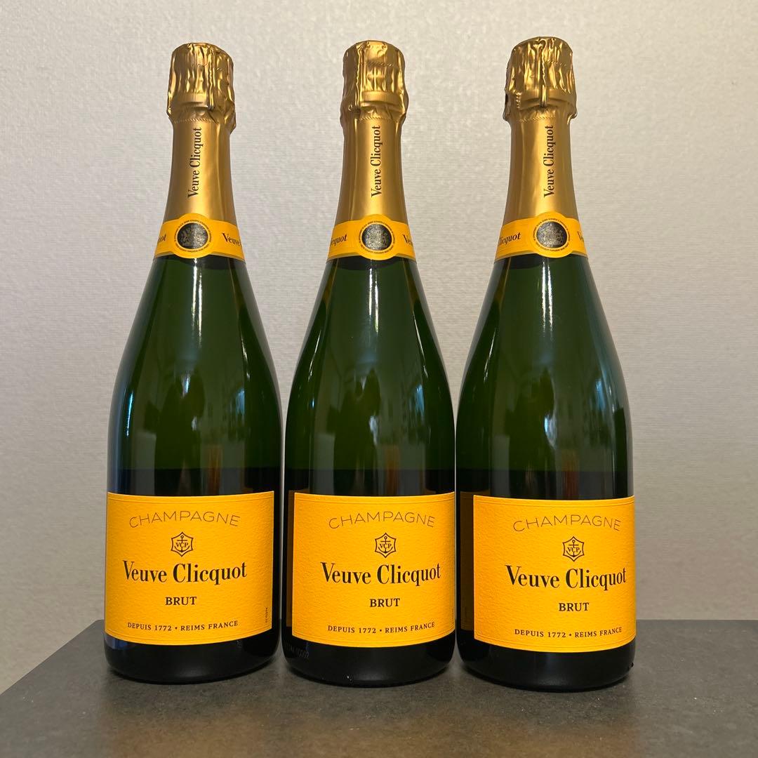 【新品未開封】Veuve Clicquot ヴーヴクリコ 750ml 3本セット