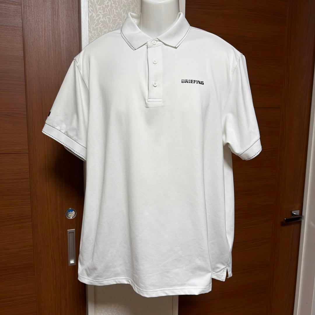 BRIEFING ホワイト ポロシャツ　L