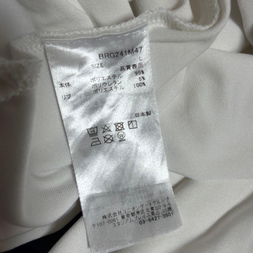 BRIEFING ホワイト ポロシャツ　L