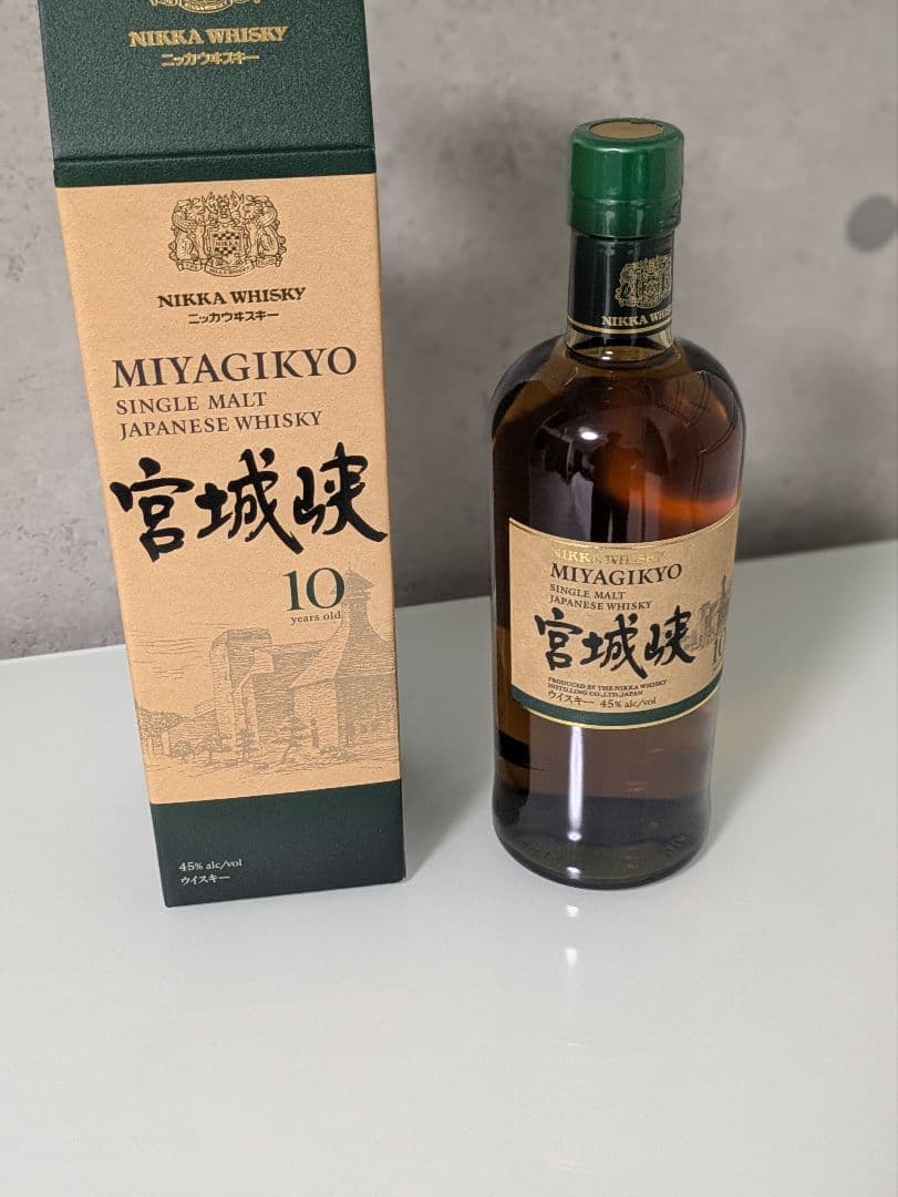 宮城峡10年シングルモルト箱付き余市