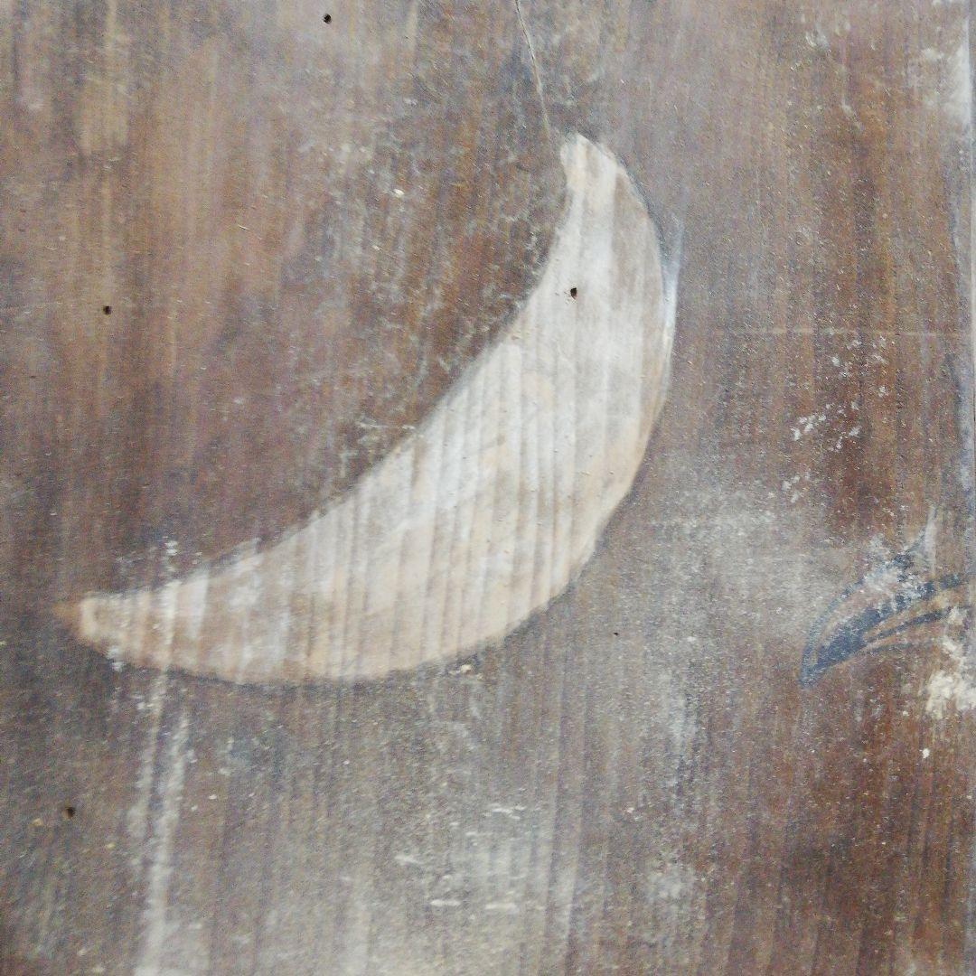 確認用江戸時代中期２５０年前頃寺社仏教美術稀少レア(月に鳥絵図)奉納天井絵当時物