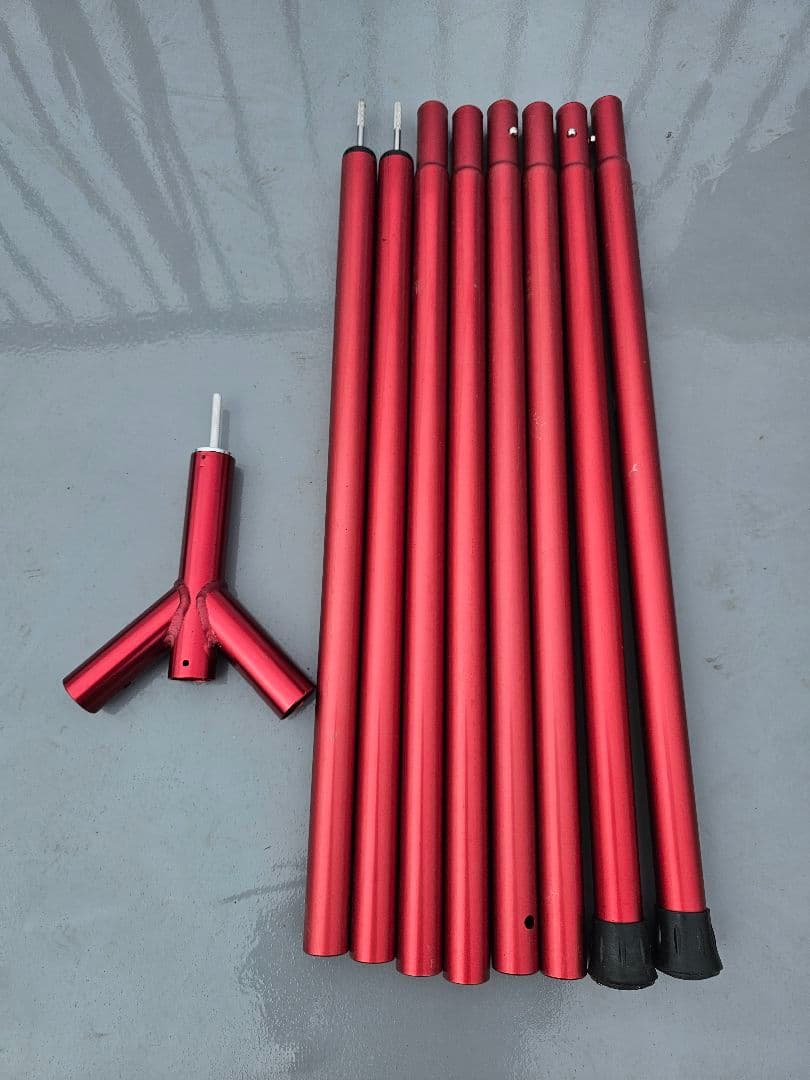 スノーピーク ウイングポールレッド 240cm 2本 280cm 3本