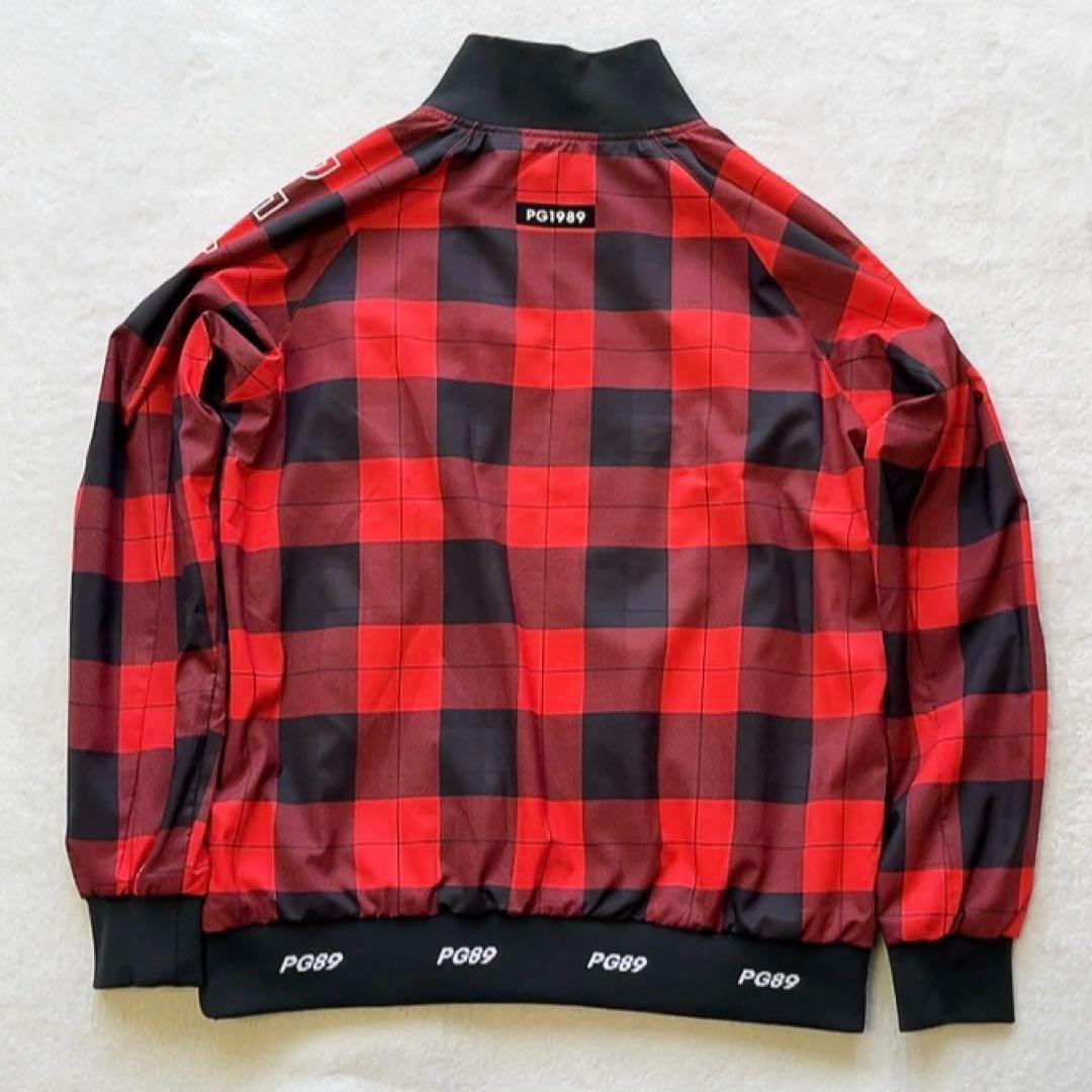 極美品　近年　パーリーゲイツ　蓄熱裏地　スニード　ジャケット　チェック　レッド