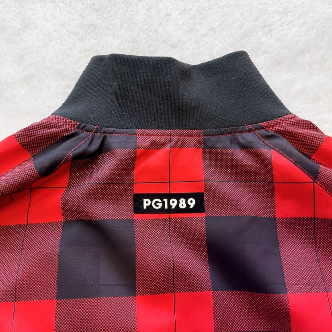 極美品　近年　パーリーゲイツ　蓄熱裏地　スニード　ジャケット　チェック　レッド