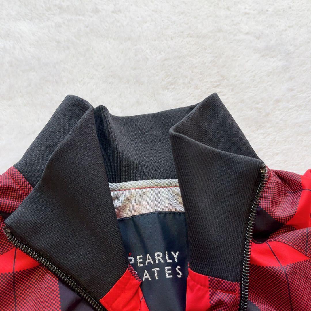 極美品　近年　パーリーゲイツ　蓄熱裏地　スニード　ジャケット　チェック　レッド