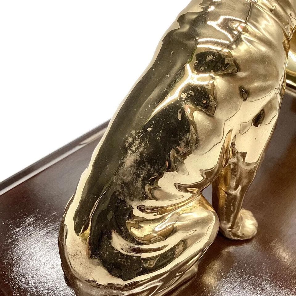 VICTOR ニッパー犬 ゴールド 蓄音機 創立50周年 置物　ガラスケース付き