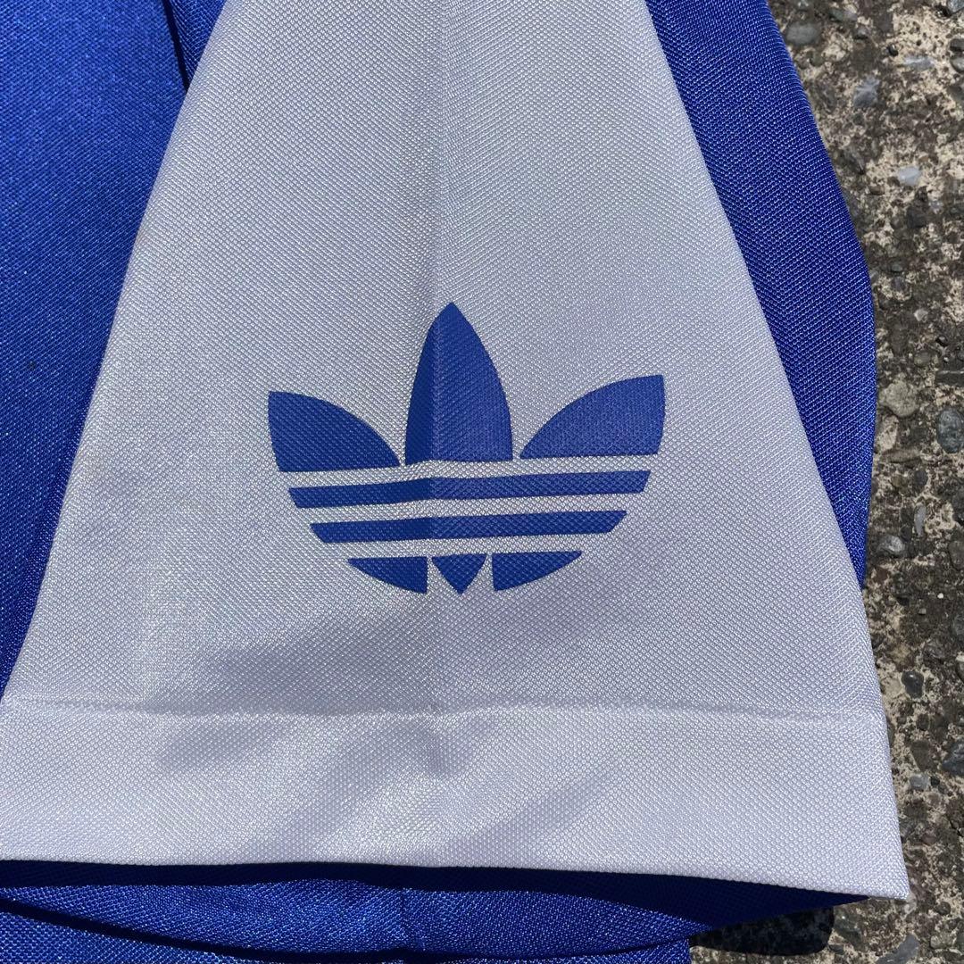 90's adidas 三つ葉ロゴ入りトリコロール 古着オールドウェア　デサント