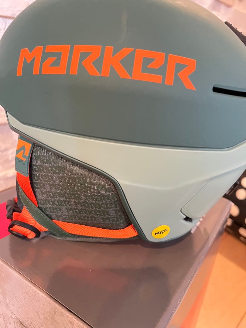 ⭕️MARKER Ampire 2 ヘルメット Mサイズ グリーン/オレンジ