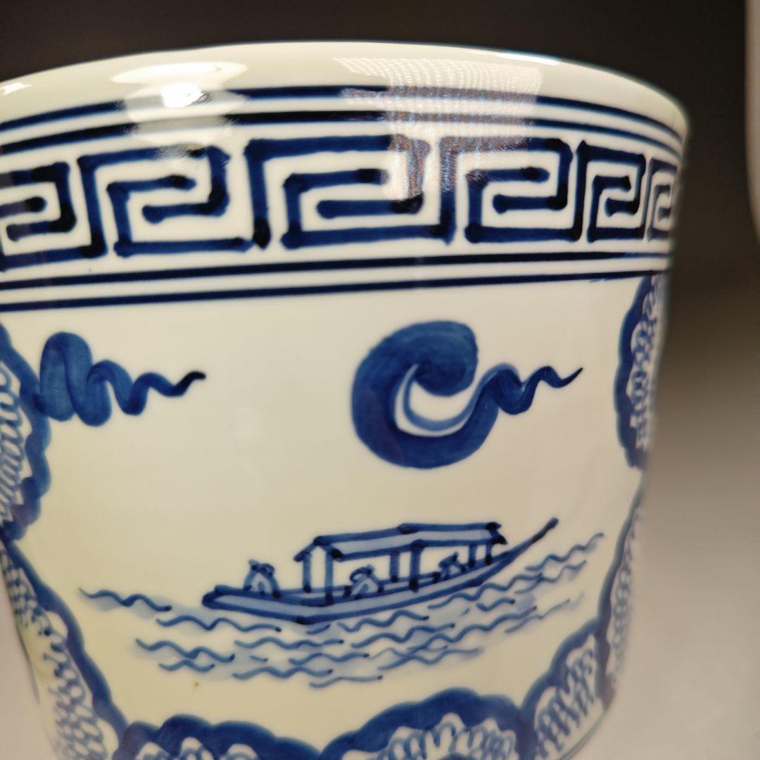 イ517 水指『平安　富田静山造』『染付　雲堂水指　共箱』茶道具