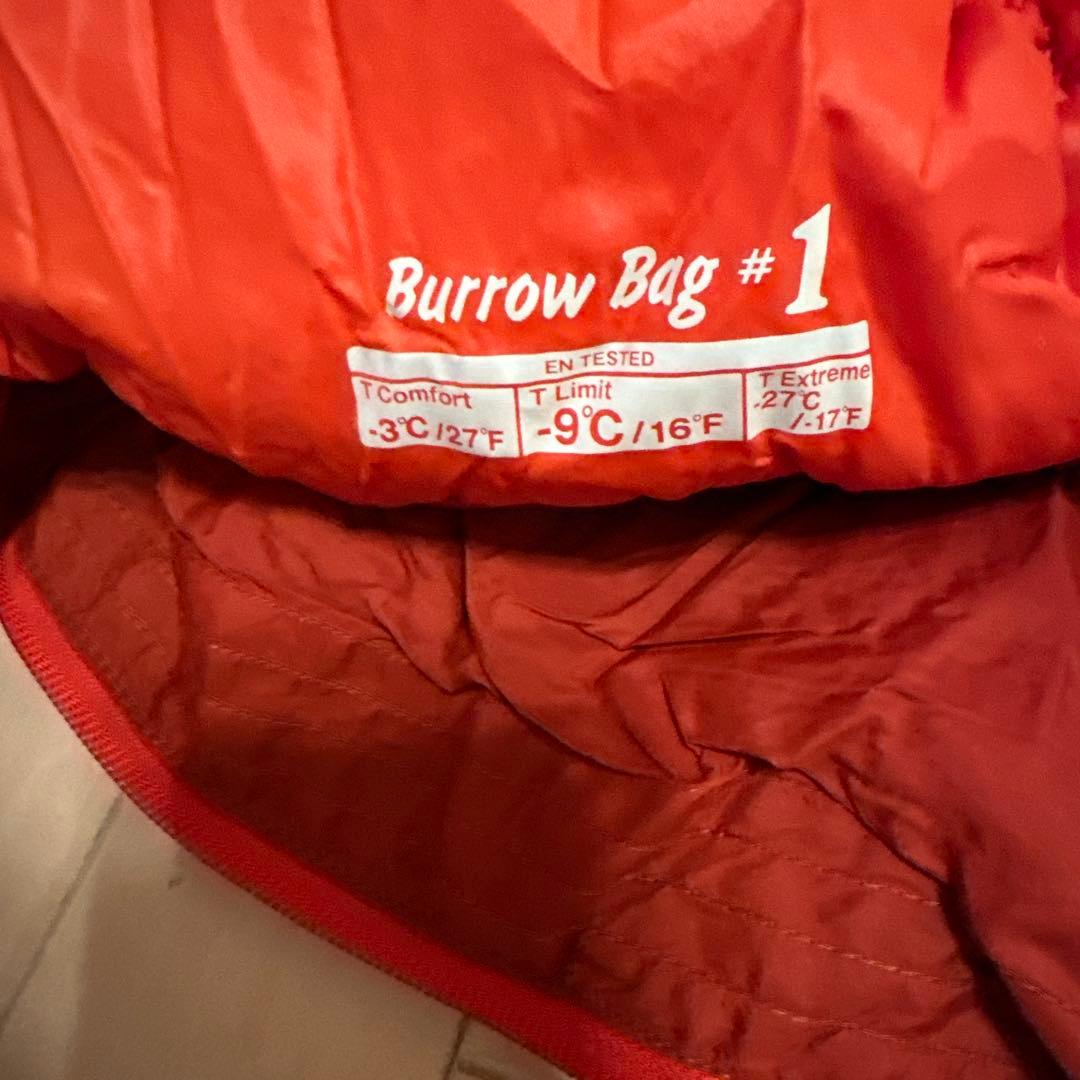 Burrow Bag #1 寝袋 -3°C / -9°C