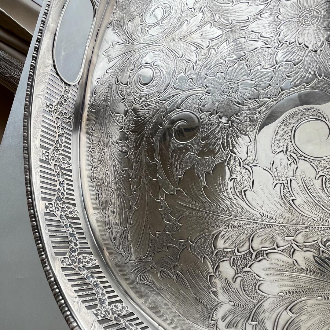 【Viners】 ギャラリートレー 56cm 【シルバープレート】 特大型