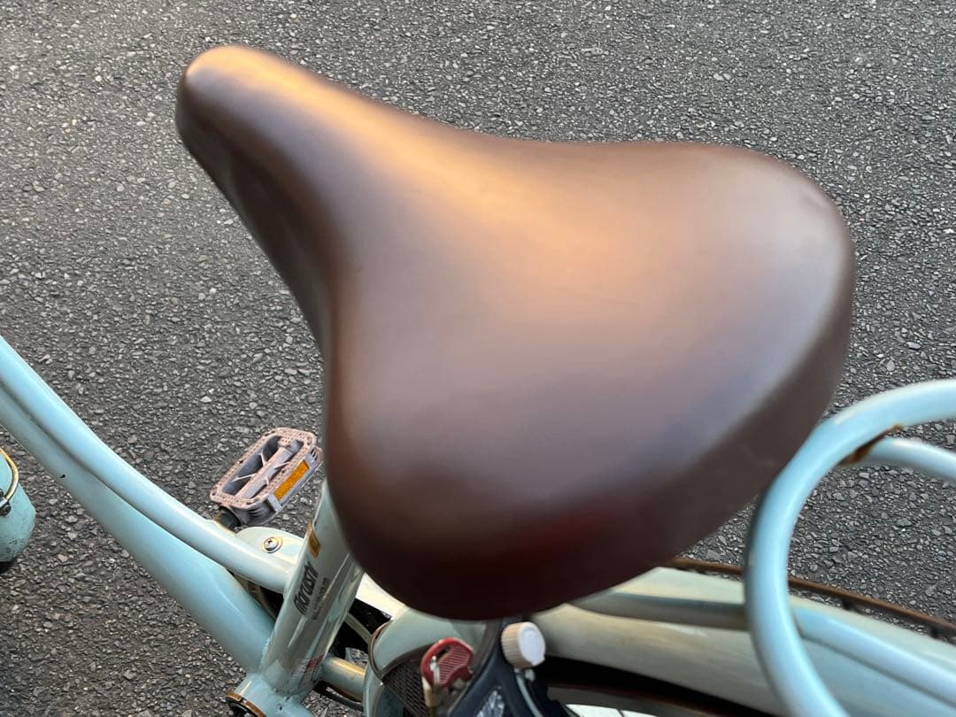 T*a様 中古LEDオートライト6段変速自転車★27インチ★大型カゴ★ミント※配