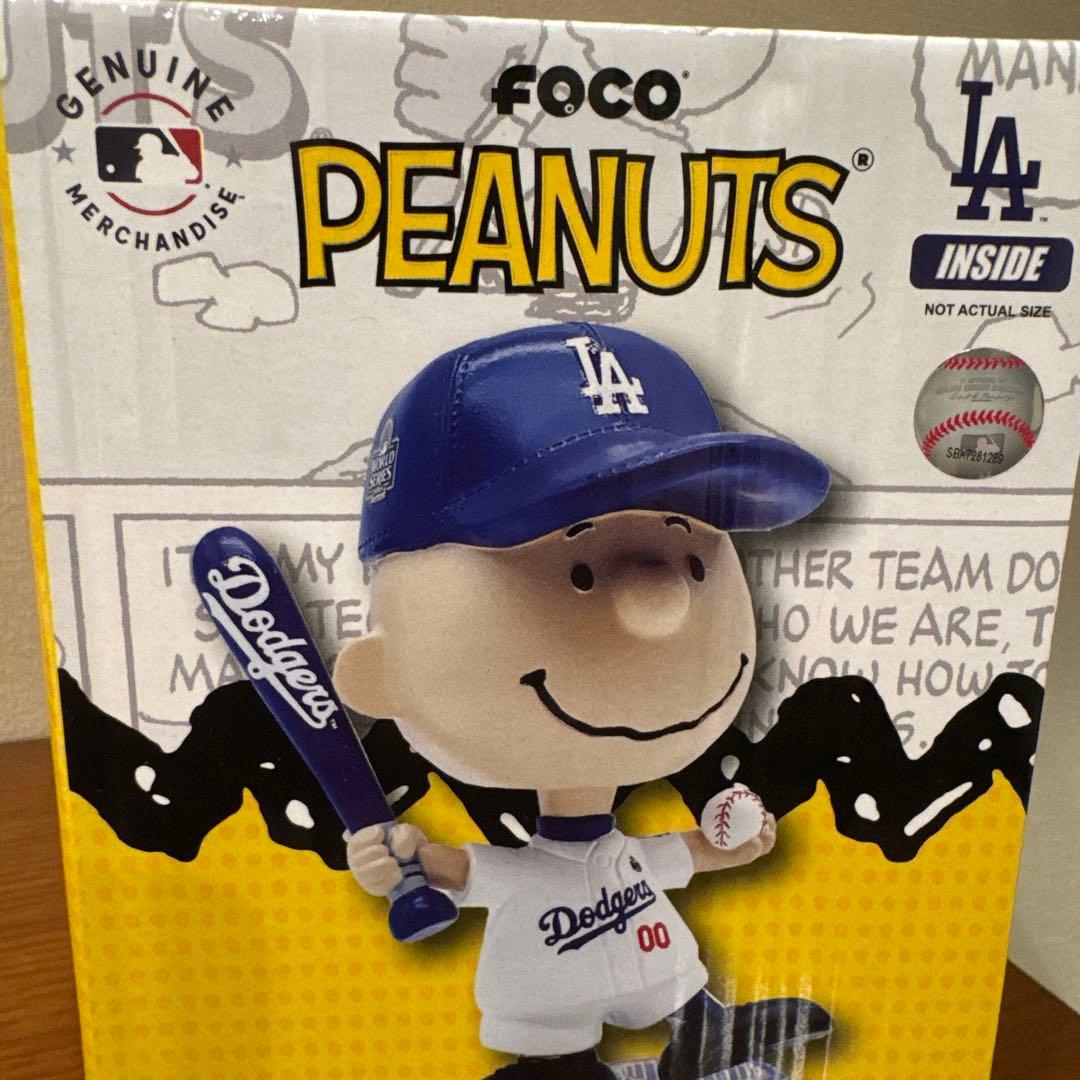 限定 ドジャース ワールドシリーズ チャーリー・ブラウン ミニビッグボブルヘッド