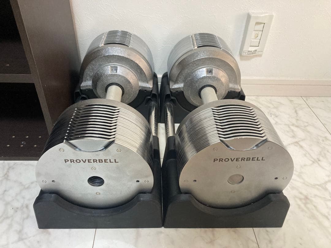 プロバーベル 片方41.5kg 1.5kg刻み 可変式ダンベル2個