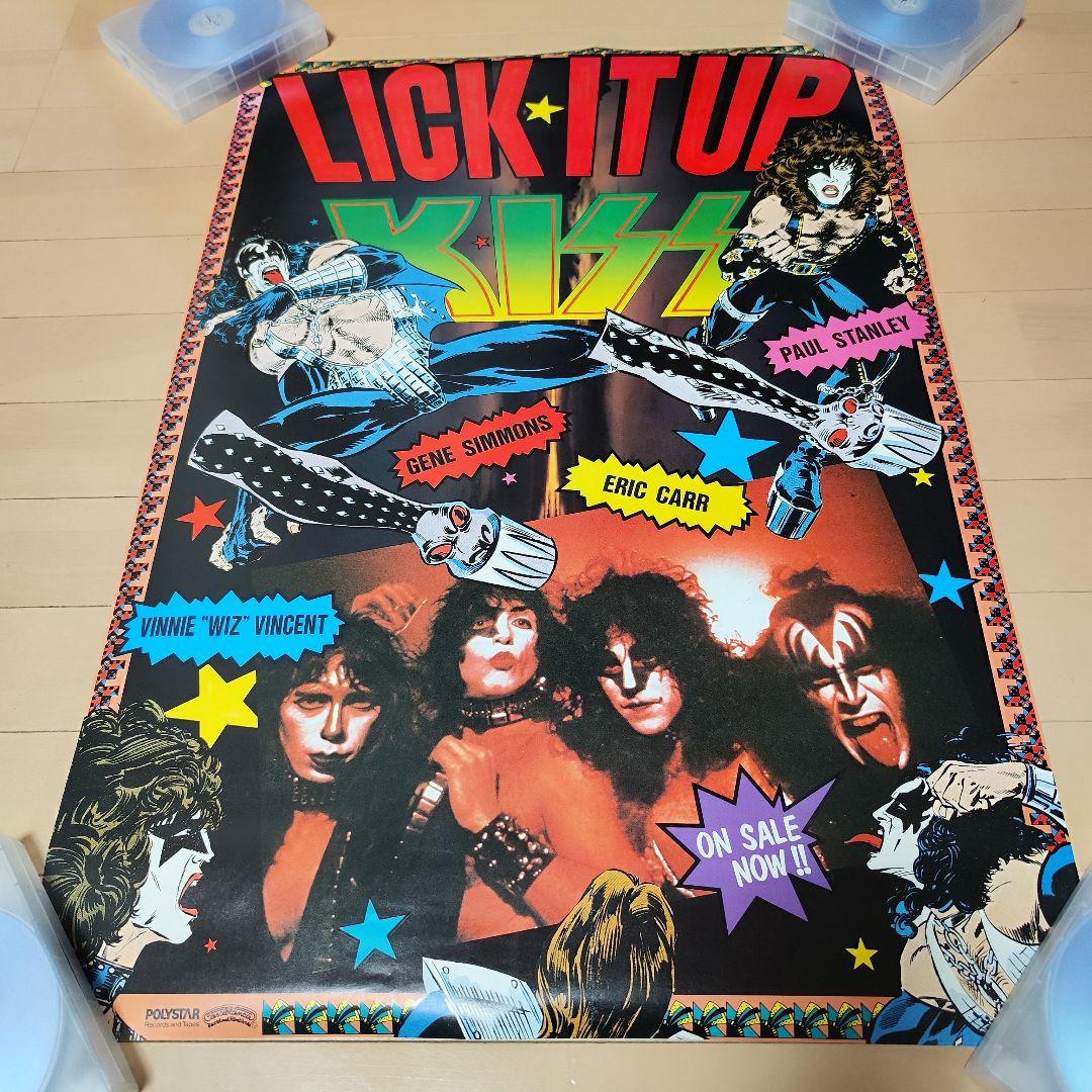 超レア♪　「地獄の回想」KISS LICK IT UP ポスター　当時物　非売品