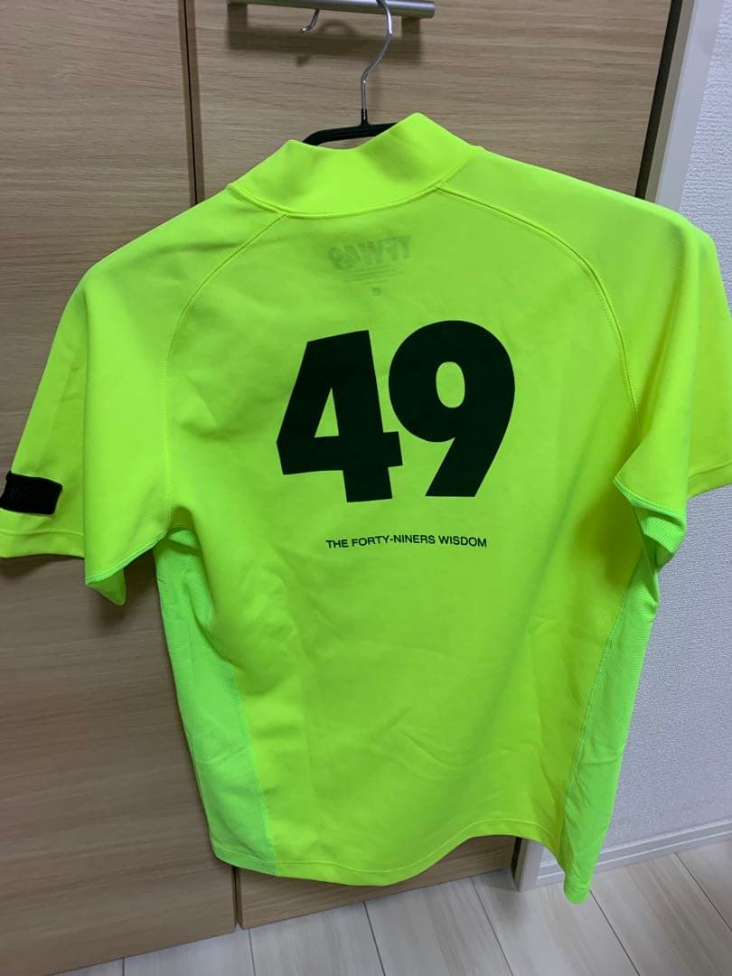 TFW49 モックネック　蛍光イエロー シャツ S
