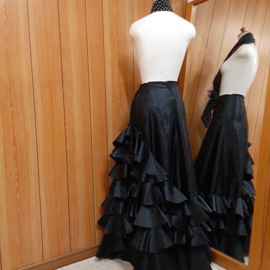 フラメンコ衣装　☆ファルダのみ　＊ブラックファルダ＊