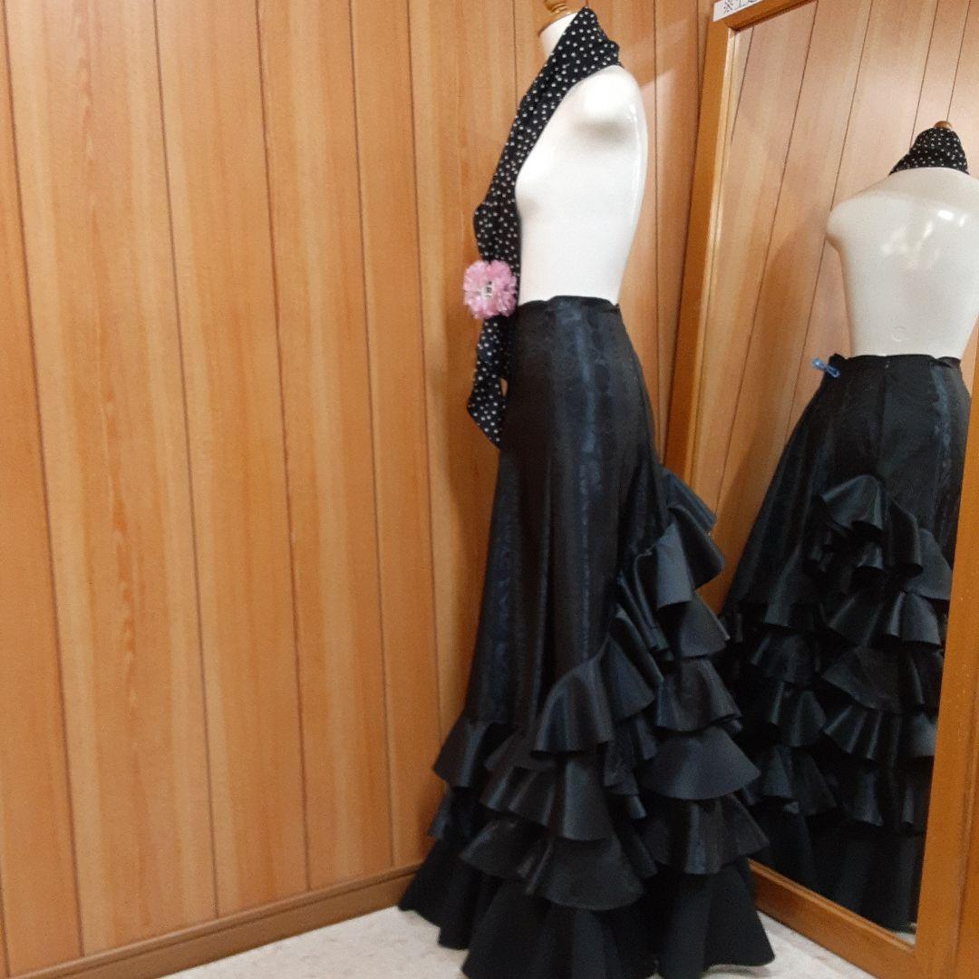 フラメンコ衣装　☆ファルダのみ　＊ブラックファルダ＊