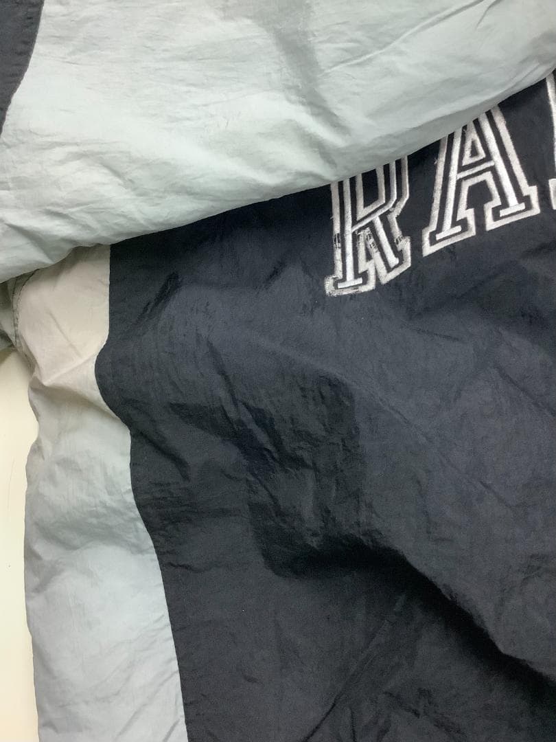 新品　80s 90s RAIDERS ウォームアップジャケット 黒/灰色