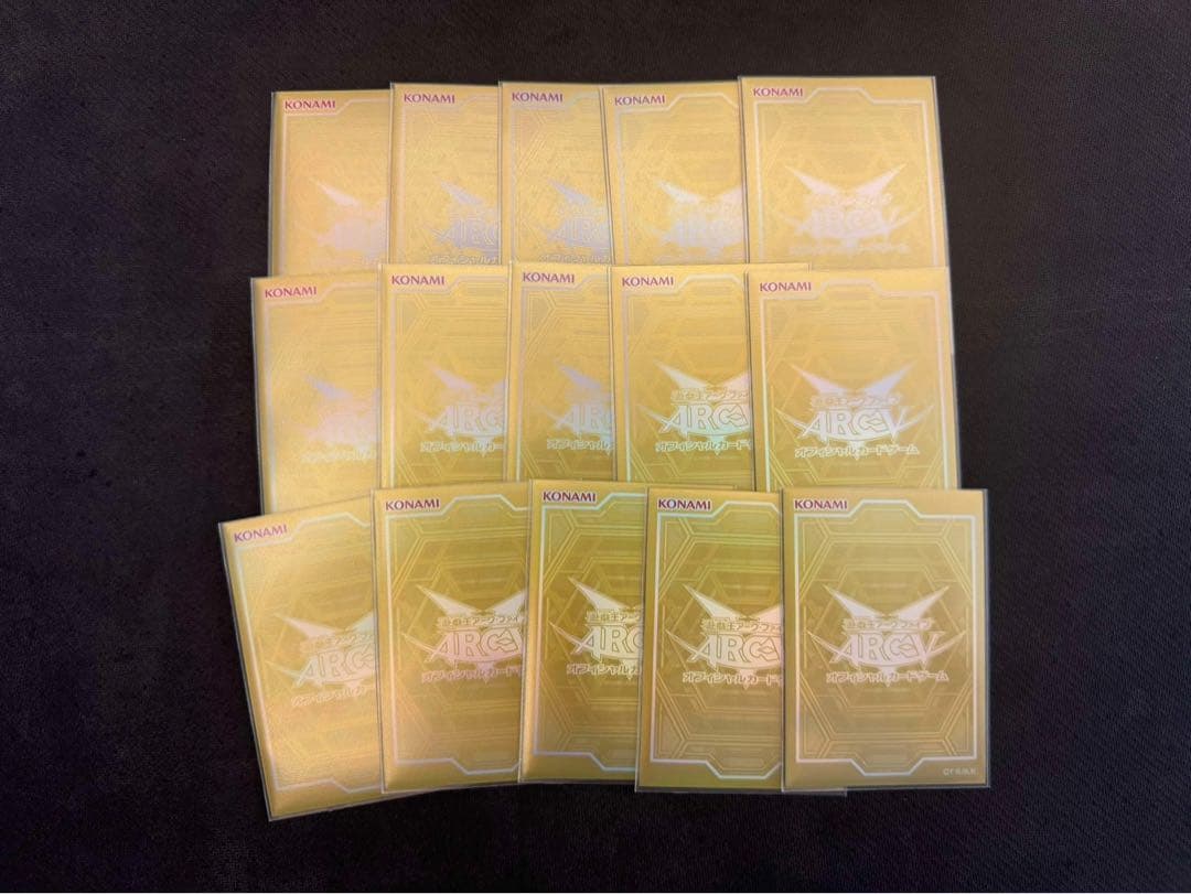 遊戯王 希少 オベリスクフォースゴールド スリーブ（オベゴル） 15枚 中古美品