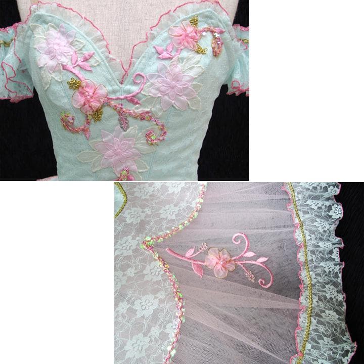 お値下げ　#145　バレエ　衣装　バレエ衣装　クラシックチュチュ　ミントグリーン