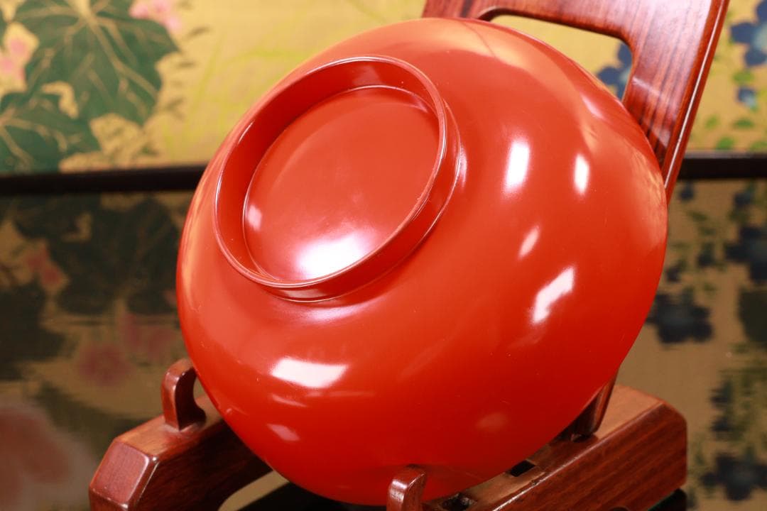 BJ120　時代輪島塗　四君子図蒔絵　吸物椀　五客　木製　茶道具 懐石 会席