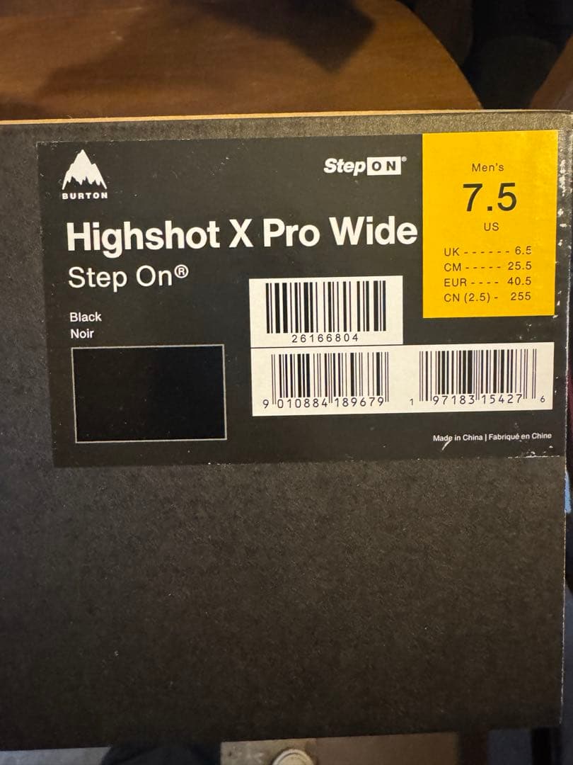 Burton ハイショット25.5ｃｍ　UnionバインディングＳサイズ