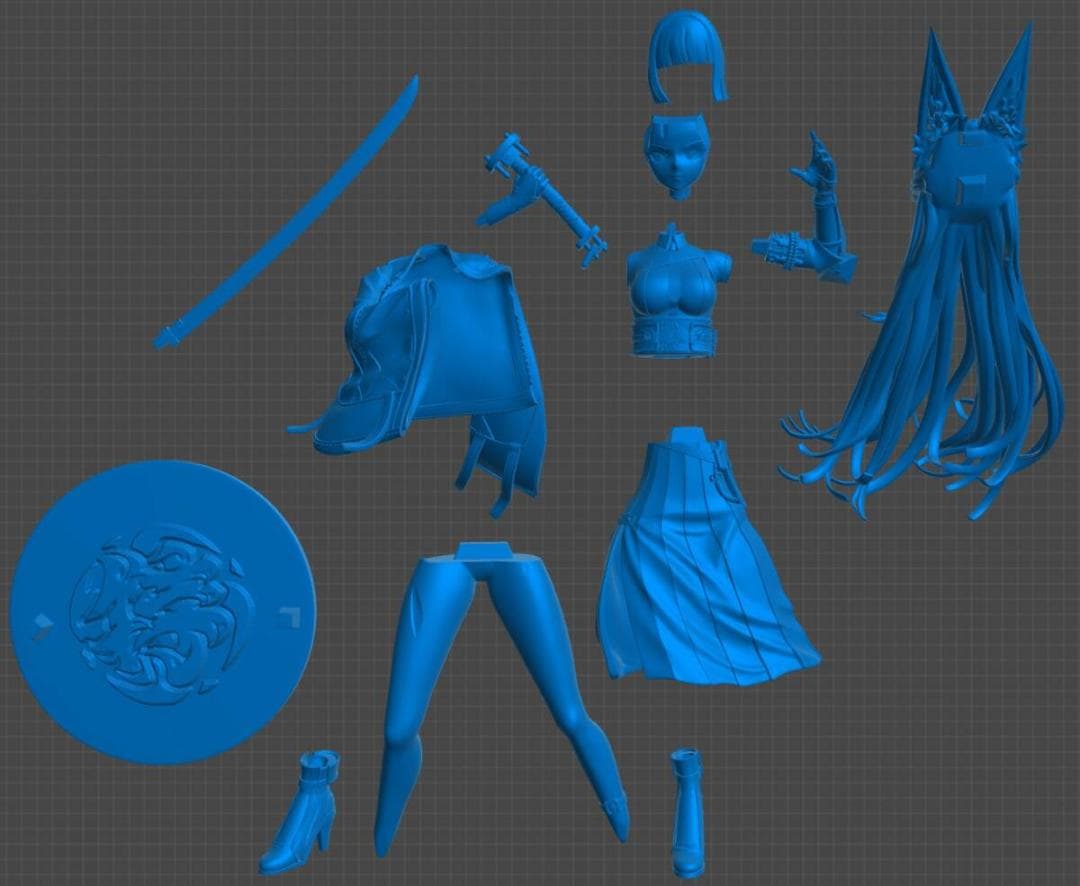 25cm 星見雅　未塗装未組立　ガレージキット　ゼンゼロ　ゼンレスゾーンゼロ