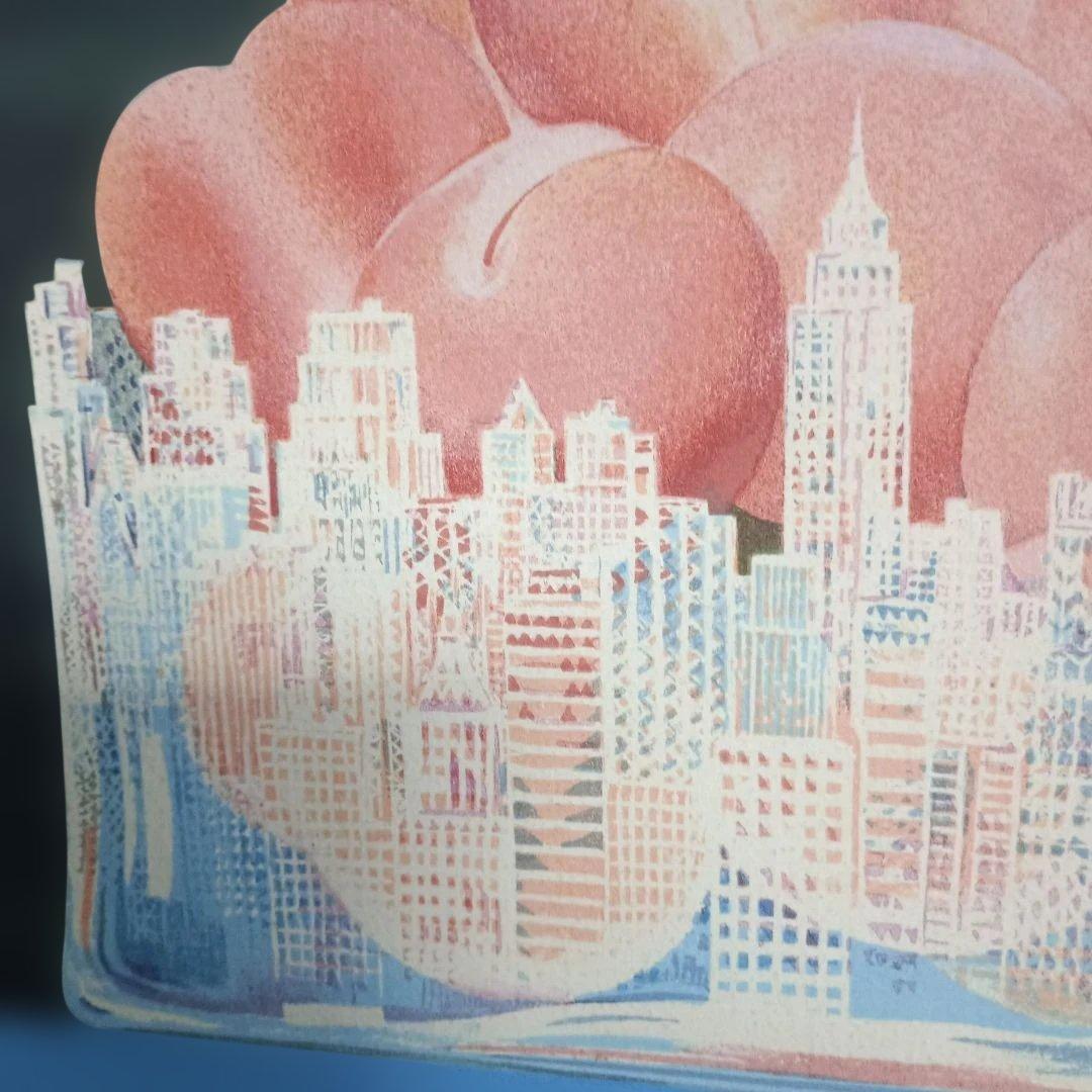 5681）作山畯治 リトグラフ？ (Manhattan Peachs)