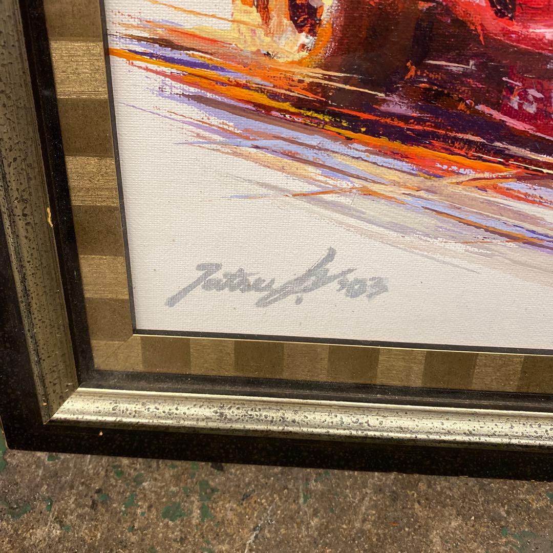 中津達 M シューマッハ & フェラーリ 2003 油彩画？