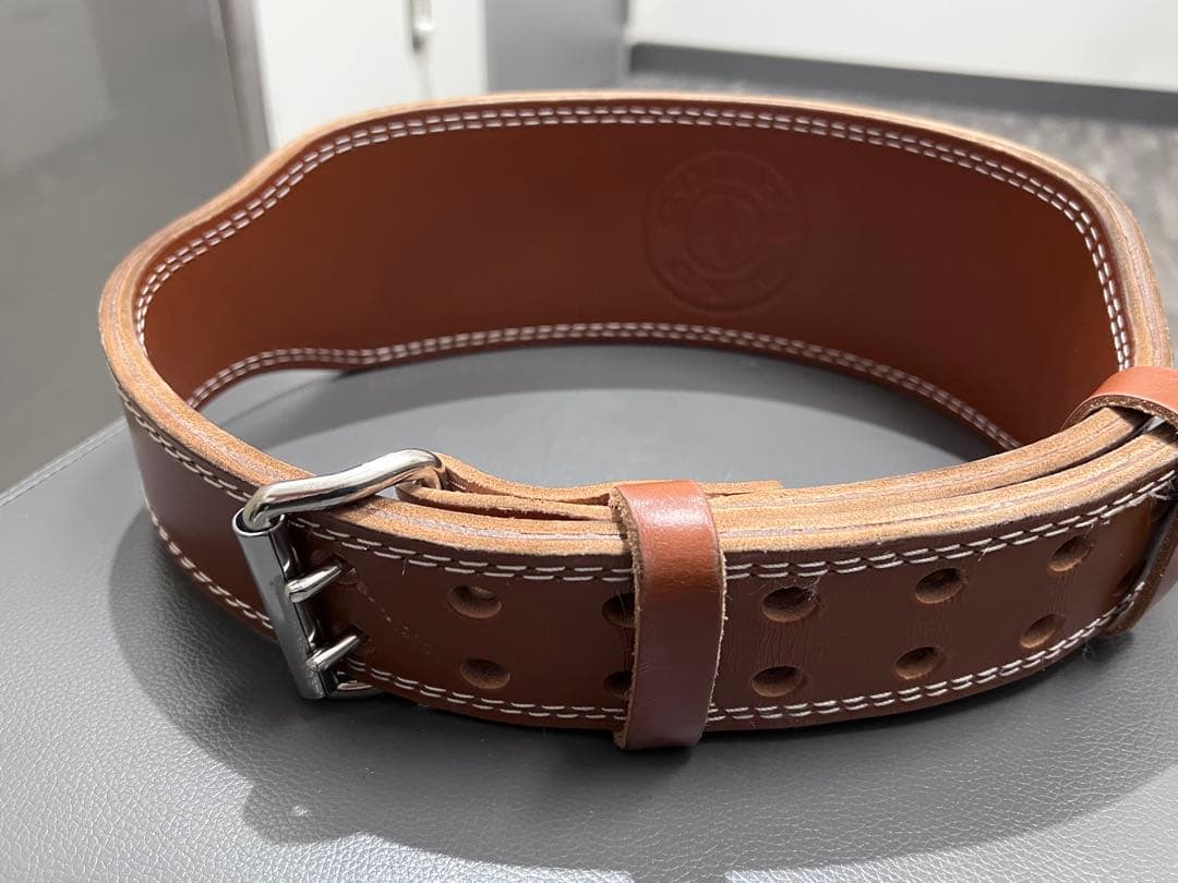 GOLD'S GYM レザーパワーベルト Lサイズ