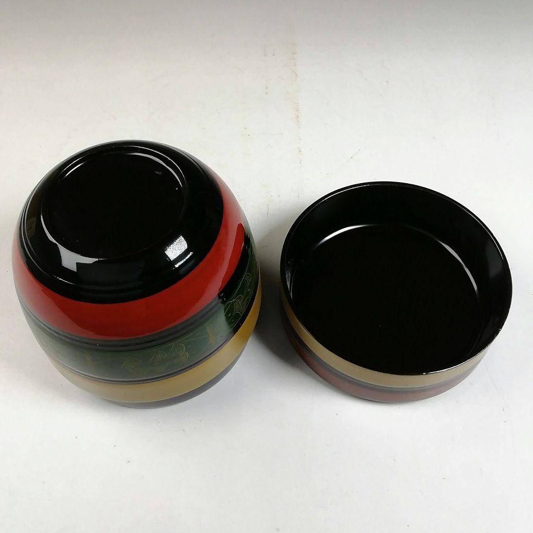 Ｗ１７６　棗　『唐物写　独楽棗』『中村湖彩 造』　共箱　茶道具