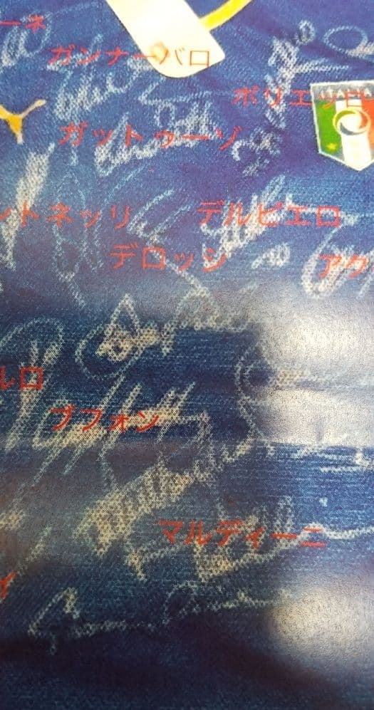 デルピエロ　ブッフォン　マルディーニ　カンナバーロ　他　直筆サイン　イタリア代表