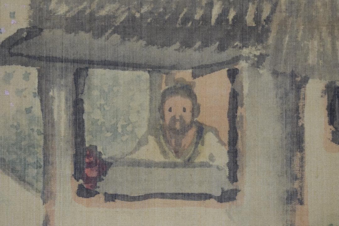 【真作】鈴木松年/百僊/春山幽居図/梅花山水人物図/掛軸☆宝船☆Z-116