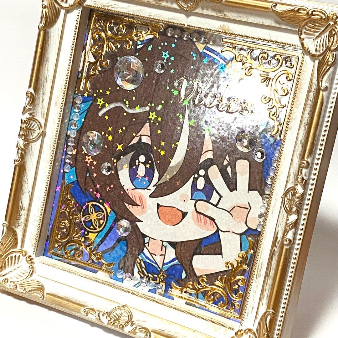 ゆ*お様 額付き＊ウマ娘 シュヴァルグラン＆ヴィブロス＆ジェンティルドンナ 手描