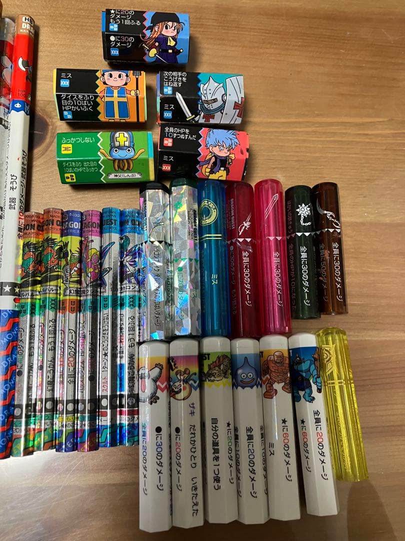 ドラクエ バトル鉛筆 バトエン キャップ 消しゴム　約140本