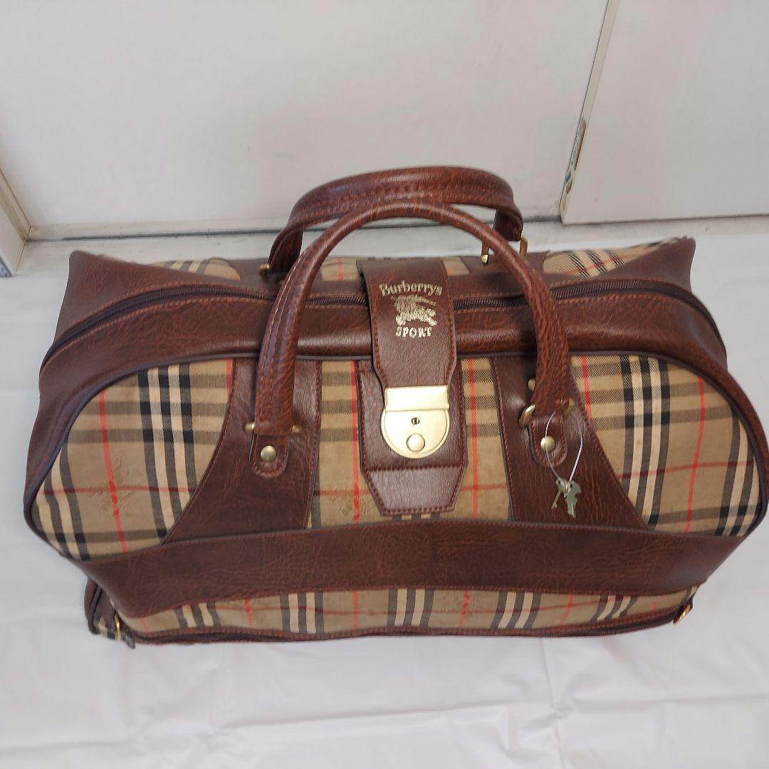 ★Burberryes SPORT Big ボストンバック ◎vintages