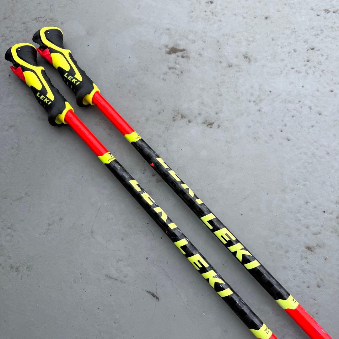 LEKI スキー用ストック レッド/イエロー