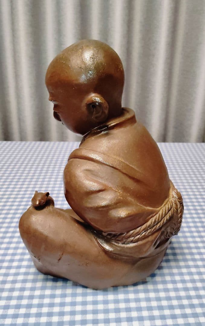 水墨画・雪舟「涙で鼠を描く」日本六古窯・備前焼■岡山県総社市宝福寺■作家物、陶印