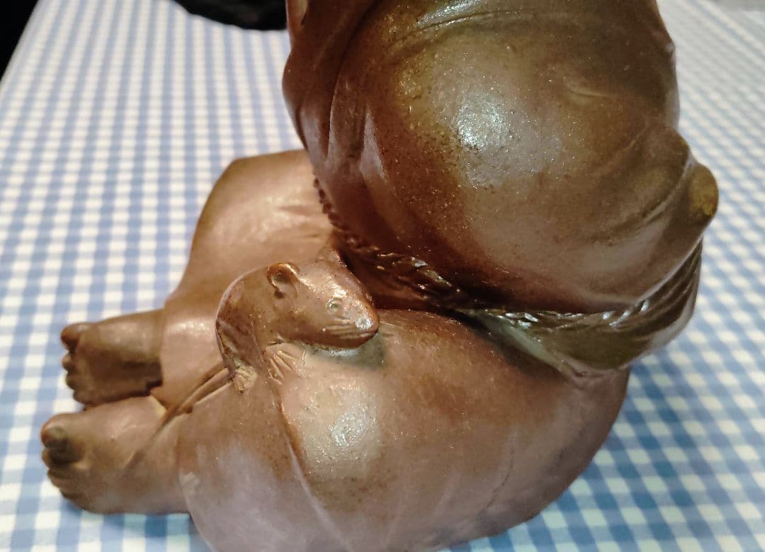 水墨画・雪舟「涙で鼠を描く」日本六古窯・備前焼■岡山県総社市宝福寺■作家物、陶印