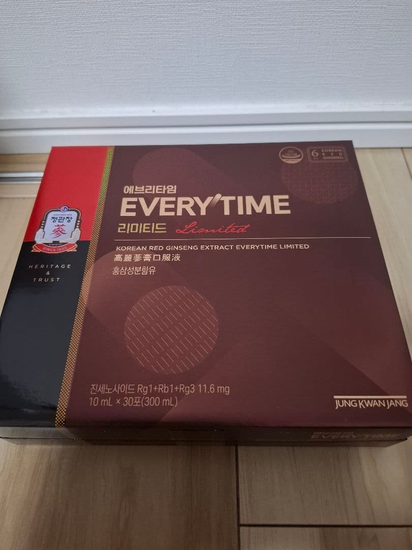 正官庄　未開封の高麗人参　EVERY TIME Limited　10mL✕30包