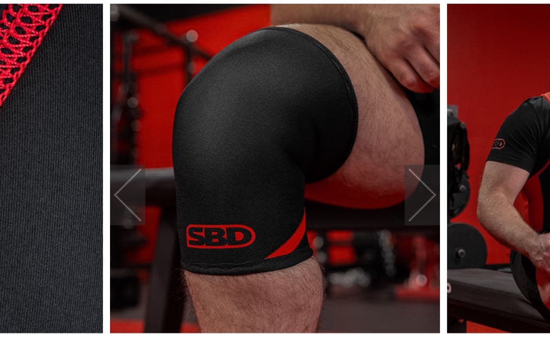 SBD ニースリーブ　ブラック/レッド　Sサイズ