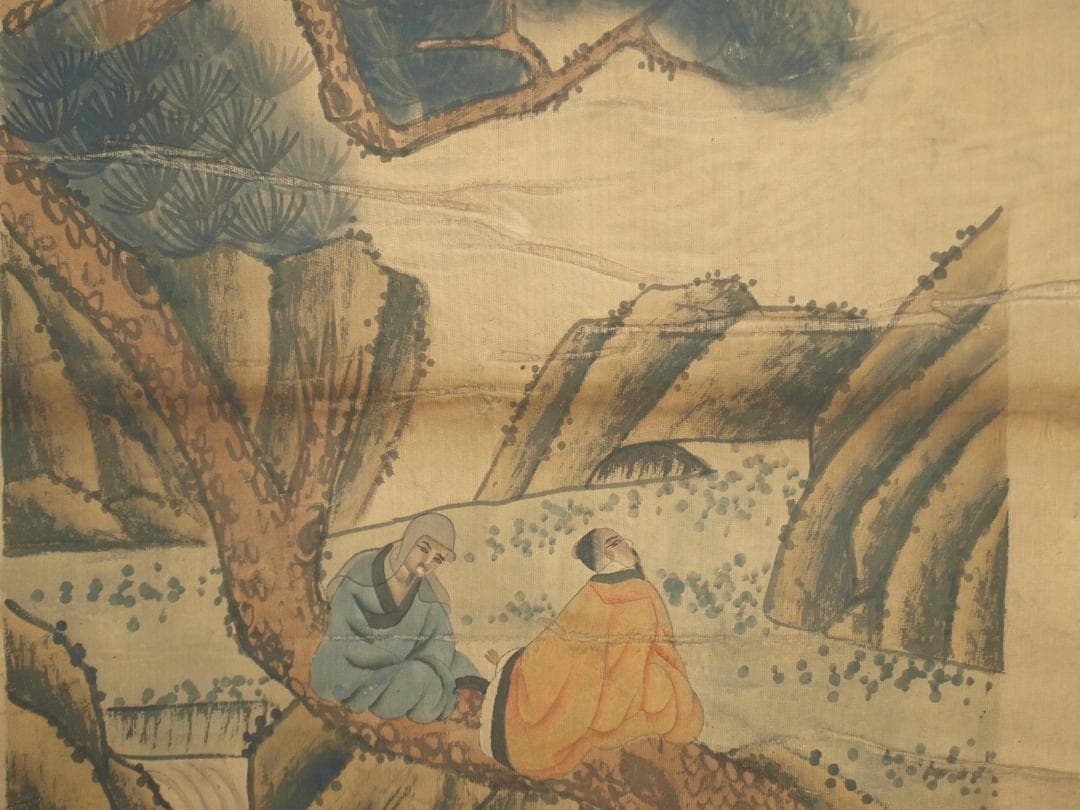 中国古美術　中国清時代の人物図　肉筆絵　激安骨董品 BD298A13-2