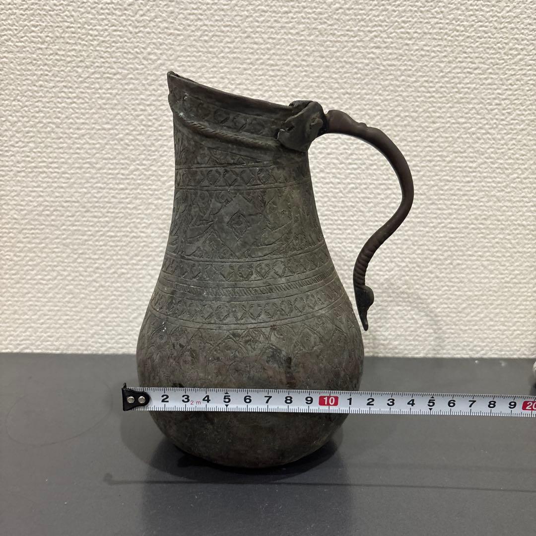 アンティーク　ポット　水差し　銅製