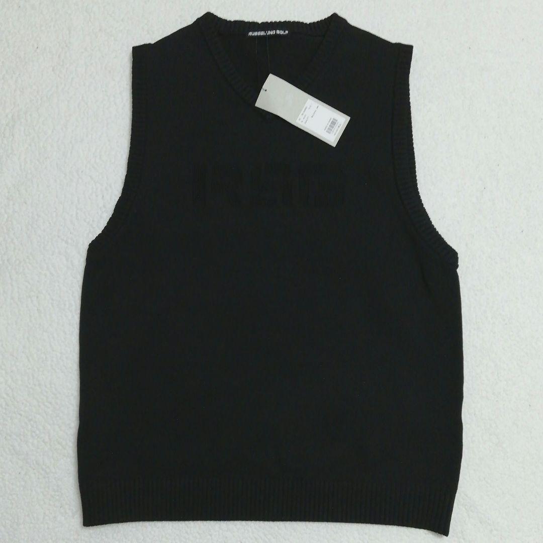 タグ付き新品!ラッセルノ 立体ルチャマスク ポリエステルニットベスト(7)黒色