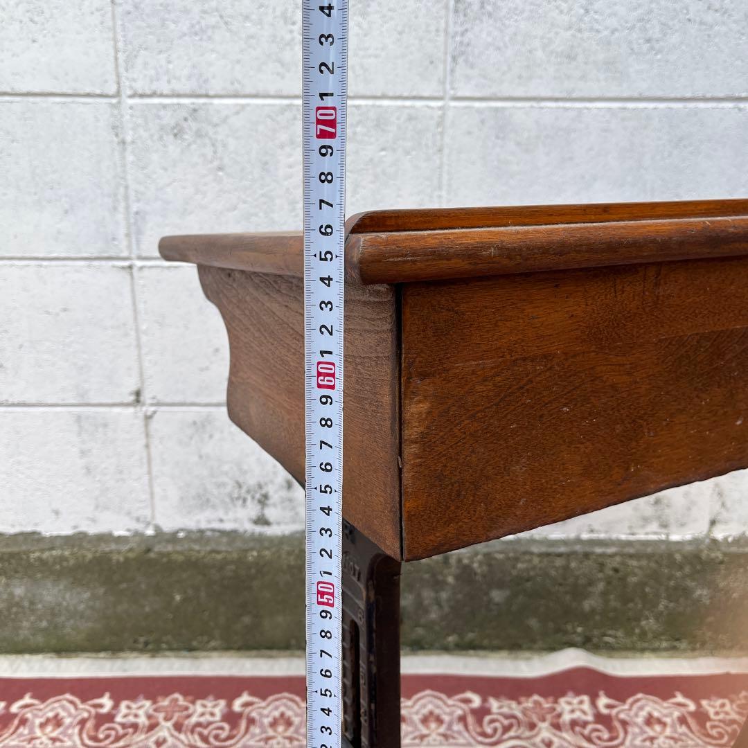 USA製 ビンテージ品◾️鉄脚アイアンレッグ×木製天板 スクールデスク 机