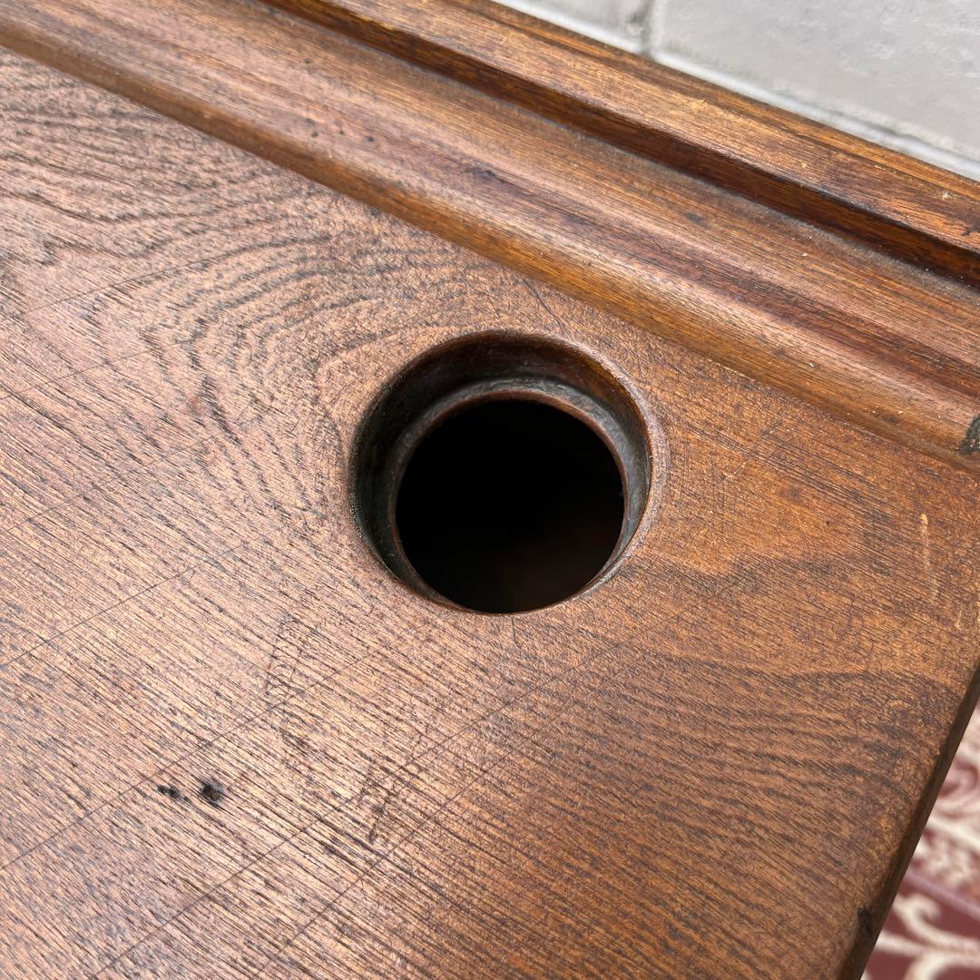 USA製 ビンテージ品◾️鉄脚アイアンレッグ×木製天板 スクールデスク 机