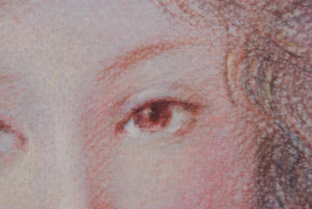 肉筆 パステル画 美人画 人物画 絵画